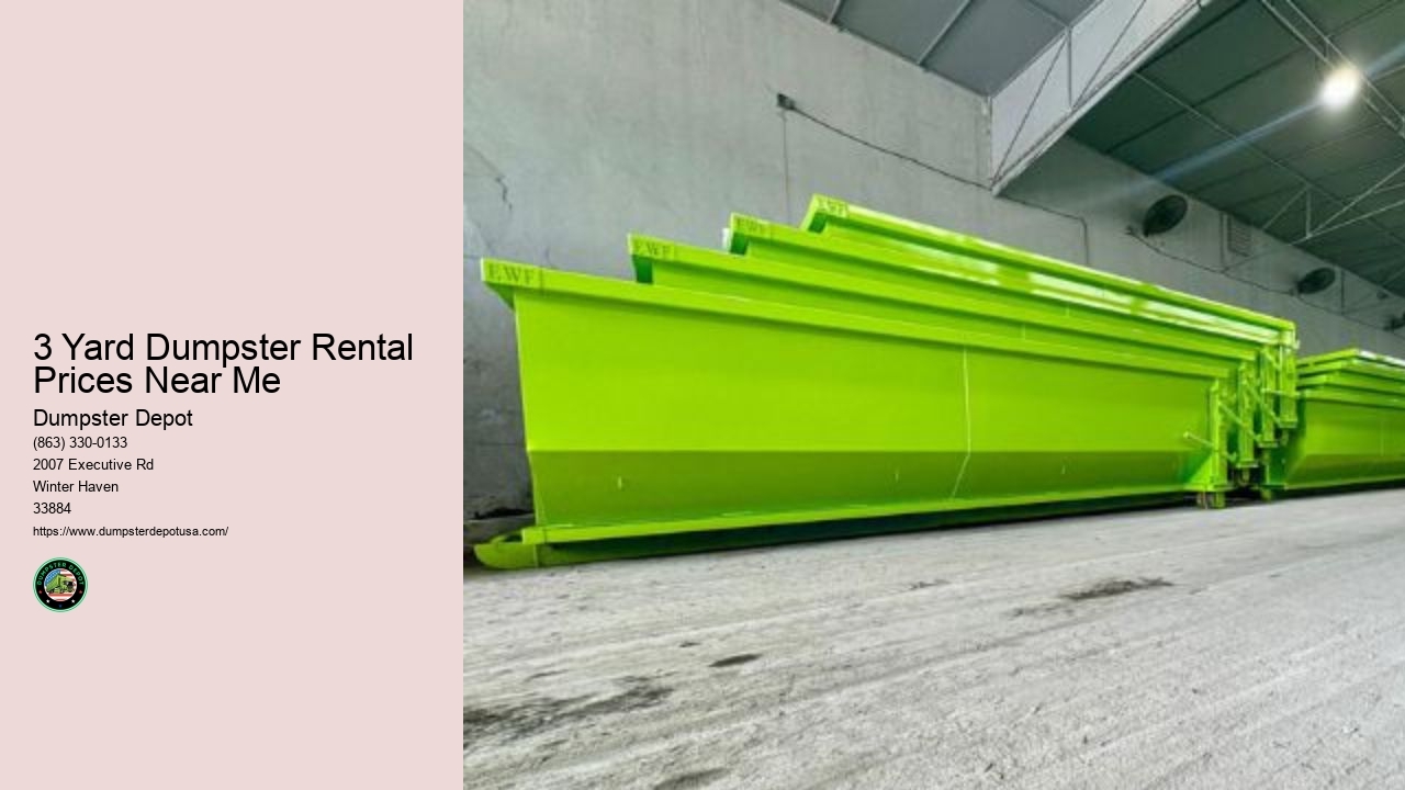 3 Yard Dumpster Rental Prices Near Me