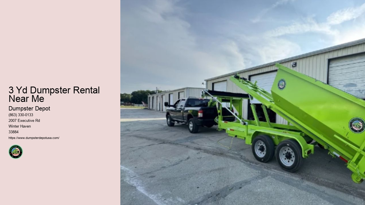 3 Yard Dumpster Rental Prices Near Me